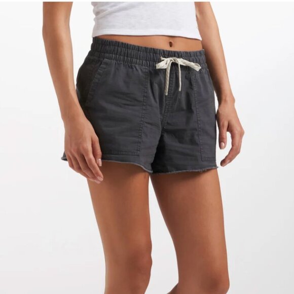 Vuori Charcaol Gray Vintage Ripstop Shorts Raw Hem Women's Medium - Picture 1 of 6